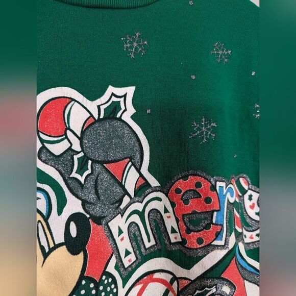 Vintage Disney Mickey Minnie Christmas crewneck sweater - Picture 3 of 7